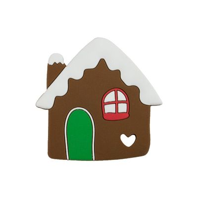 赤ん坊の歯生期のために多彩なクリスマスのジンジャーブレッド人の柔らかいシリコーンおしゃぶり