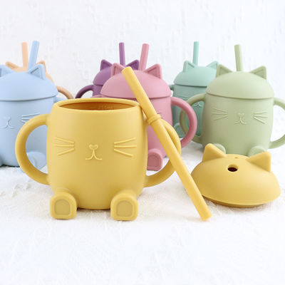携帯用食品等級のシリコーンの子供は幼児訓練のための非有毒な猫様式をすくう