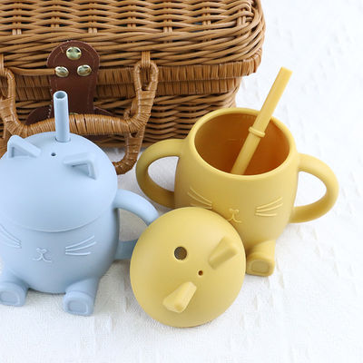 携帯用食品等級のシリコーンの子供は幼児訓練のための非有毒な猫様式をすくう
