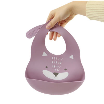 新生の赤ん坊のパン粉のキャッチャーのエコの友好的な文書が付いているかわいいシリコーンの胸当て