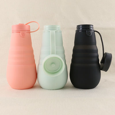 動くことのためのOEM ODMのシリコーンの水差しの柔らかさ折り畳み式500Ml