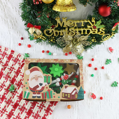 OEMの食品等級の赤ん坊のシリコーンはクリスマス ツリーの積み重ねのために友好的なエコをもてあそぶ