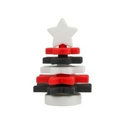 子供の教育のために友好的なクリスマスのシリコーンの星のスタッカーBPA自由なエコ