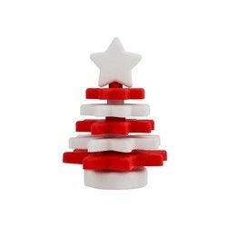 子供の教育のために友好的なクリスマスのシリコーンの星のスタッカーBPA自由なエコ