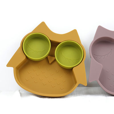 パントン色と自由なフクロウの形のシリコーンの赤ん坊の吸引の版非有毒なBPA