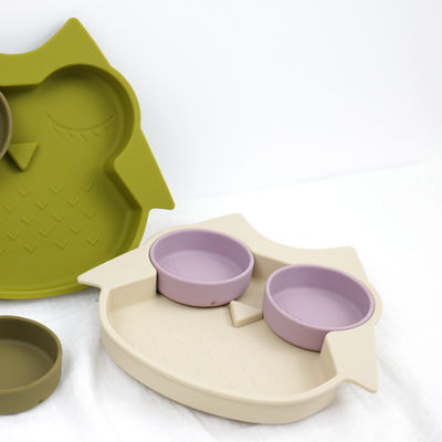 パントン色と自由なフクロウの形のシリコーンの赤ん坊の吸引の版非有毒なBPA