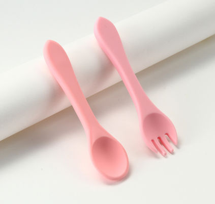 と支持できる食品等級のシリコーンの赤ん坊の供給のスプーンはロゴをカスタマイズする