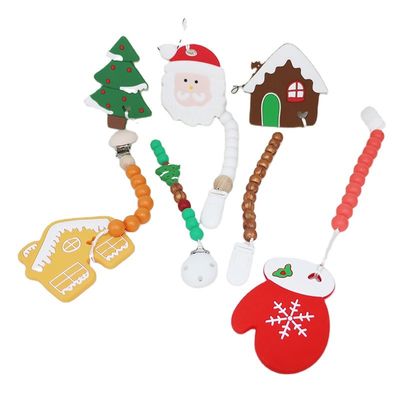 DIYのシリコーンのクリスマス ツリーおしゃぶりの歯生期のための安全で柔らかいゴム製 ビード