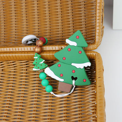 DIYのシリコーンのクリスマス ツリーおしゃぶりの歯生期のための安全で柔らかいゴム製 ビード