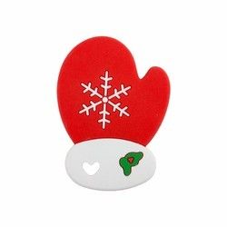 赤ん坊の歯生期のために多彩なクリスマスのジンジャーブレッド人の柔らかいシリコーンおしゃぶり