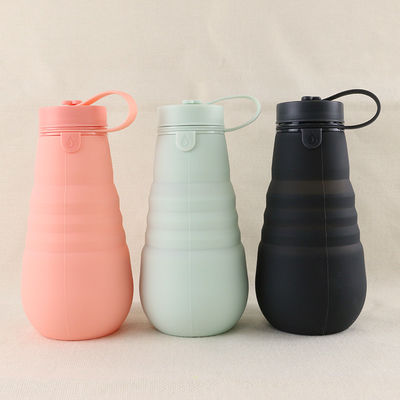 旅行キャンプのために自由なLeakproof折り畳み式のシリコーンの飲むびんBPA