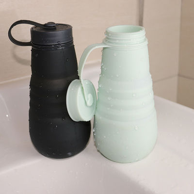 旅行キャンプのために自由なLeakproof折り畳み式のシリコーンの飲むびんBPA