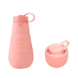 旅行キャンプのために自由なLeakproof折り畳み式のシリコーンの飲むびんBPA