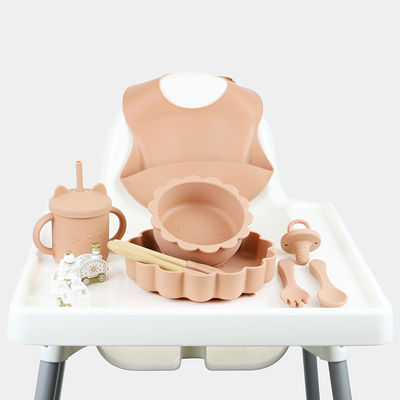 1Set 8 PCのシリコーンの赤ん坊の供給セットパントン支持できる色