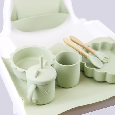 1Set 8 PCのシリコーンの赤ん坊の供給セットパントン支持できる色