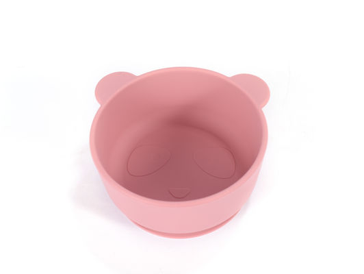 可愛いアニメ デザイン熊 パンダ形 ベビー シリコン 食器 無味 オーダーメイド ロゴ