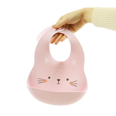 Cacoon猫Foxは幼児の朝食のFeedingsのためのシリコーンの食糧キャッチャーの胸当てを印刷した