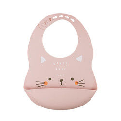 Cacoon猫Foxは幼児の朝食のFeedingsのためのシリコーンの食糧キャッチャーの胸当てを印刷した
