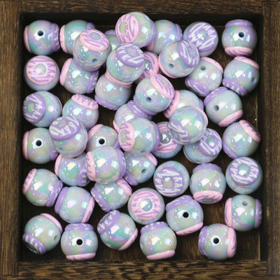 分厚いガムボール ピンク色バルク バブルガム ビーズ アクリル ルース ビーズ ジュエリー用