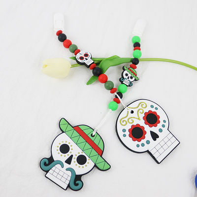 ハロウィンのkeychains 0-36か月の間柔らかく、適用範囲が広いシリコーンTeether赤ん坊DIYのシリコーンのteetherの