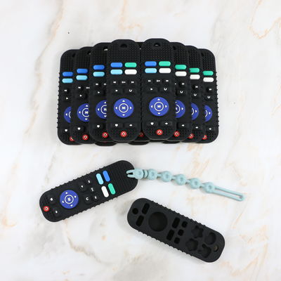 さまざまな色TVのコントローラーのシリコーンのteetherのおもちゃの注文のさまざまな設計赤ん坊の歯が生えるプロダクト