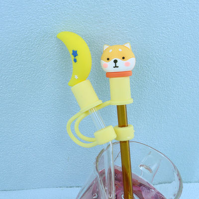 非毒性の異なる素材のサイズのストロー/シッピートッパーチャームシリコンストローカバー