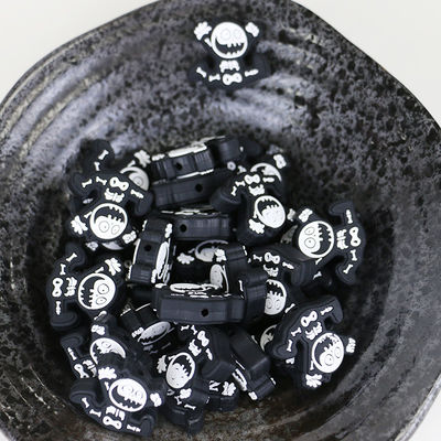 ペンのkeychainsのための卸し売り低いMOQの安くかわいい漫画DIYのシリコーンの歯が生えるビード