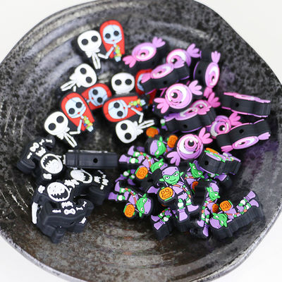 ペンのkeychainsのための卸し売り低いMOQの安くかわいい漫画DIYのシリコーンの歯が生えるビード