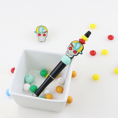 DIYのペンのkeychainsのための注文のハロウィンの頭骨のカボチャ シリコーンの焦点ビード