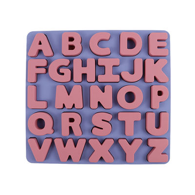 注文のロゴのシリコーンの子供のために友好的な教育おもちゃのalphabate 26の手紙のシリコーンの困惑BPA自由なEco