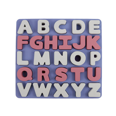 注文のロゴのシリコーンの子供のために友好的な教育おもちゃのalphabate 26の手紙のシリコーンの困惑BPA自由なEco