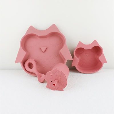 全シリコンストローカバー 3Dデザイン 軽量シリコンベビーテーブルウェアセット