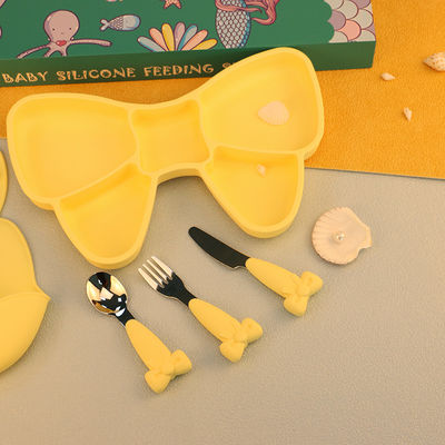ギフト用の箱の子供の女の子の環境に優しい耐久の食品等級のための現在のシリコーン テーブルウェア セット