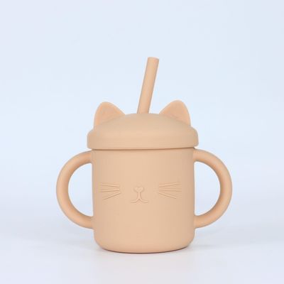 155g シリコンの飲み杯 プリント付き シッピーカップ ストロー