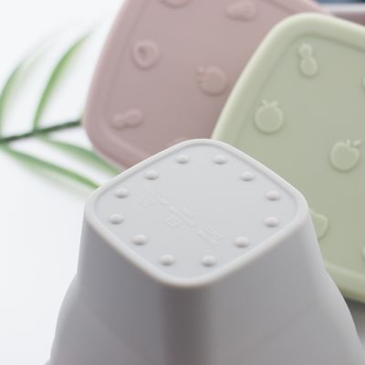 12*7*10cm 品質 ストロー プリント シリコン カップ