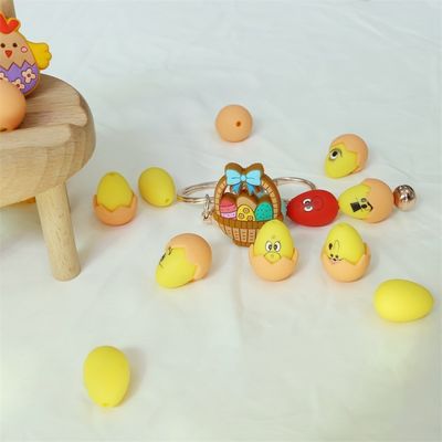 シリコン 歯磨き珠 カスタム印刷デザイン シリコン 3D イースターエッグ シェル 焦点