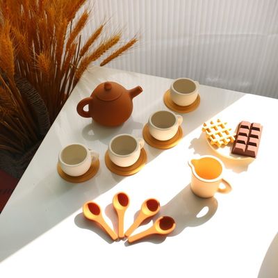 CE安全基準 シリコン用赤ちゃん用玩具 シリコン用玩具 ティーポットセット 17PCS