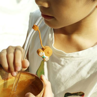 工場卸売とカスタム フル シリコン BPA フリー 食品グレード シリコン ストロー トッパー キャップ
