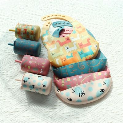 容量 200ml 飲み杯 シリコン キッズ カップ スタイル 印刷 動物 可愛い シリコン 赤ちゃん 訓練 カップ ストロー