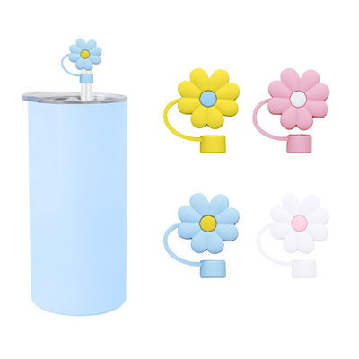 3Dフラワーデザイン シリコンストローキャップ 100% BPAフリー 無毒 安全なシリコン トップカップストロー用