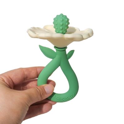 PAISEN カスタム 6ヶ月 花の植物形歯具 100% 天然ゴム歯具 シリコン歯具 噛む 揺れる 柔らかい 赤ちゃんおもちゃ