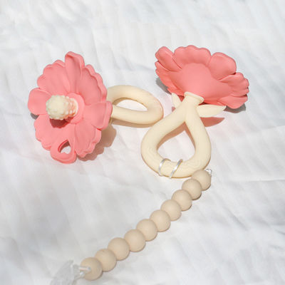 PAISEN カスタム 6ヶ月 花の植物形歯具 100% 天然ゴム歯具 シリコン歯具 噛む 揺れる 柔らかい 赤ちゃんおもちゃ