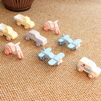 工場 卸売 シリコン 赤ちゃん 子供 車 玩具 ベビー モンテッソー 玩具 車 幼児 有機 歯