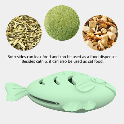 食品用シリコン 猫 ミント ボール 魚形 玩具 ペット 玩具 インタラクティブ ボール 歯 掃除 ペット 玩具 アクセサリー