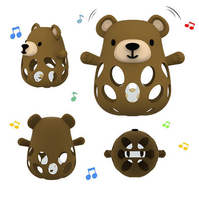 PAISEN 熊 歯磨き手袋 ユニセックス オーダーメイド BPA 無料 新生児 ギフト 可愛い 動物形 シリコン 歯磨き用 おもちゃ 柔らかい 赤ちゃん 歯