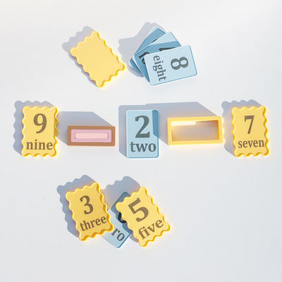 赤ちゃんのためのカスタムOEM ODMカスタムシリコンおもちゃ レーザー番号印刷 小板 10pcsパック 子供のための教育玩具セット