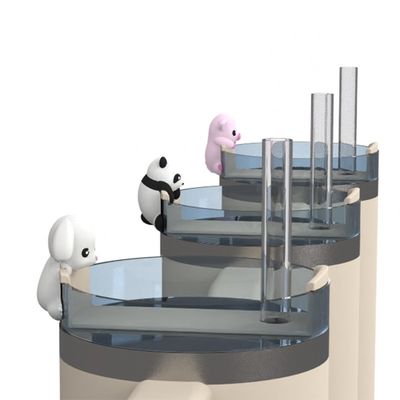 可愛い動物 シリコンストローカバー&ボトルアクセサリー 4個セット