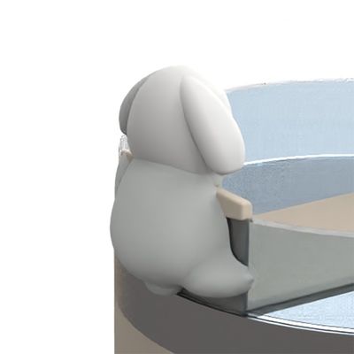 可愛い動物 シリコンストローカバー&ボトルアクセサリー 4個セット