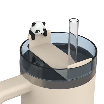 可愛い動物 シリコンストローカバー&ボトルアクセサリー 4個セット